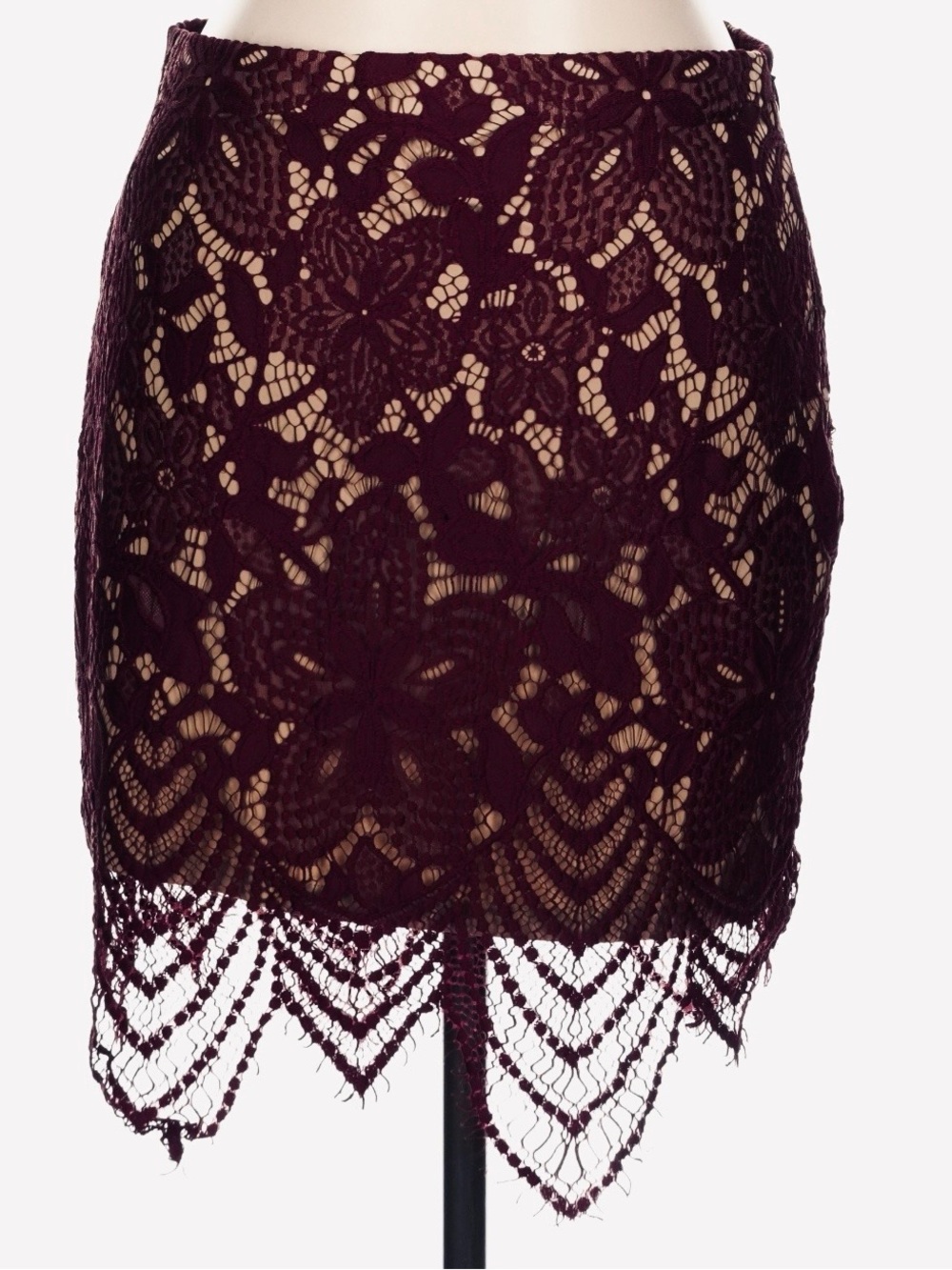 Banana Republic Sheer Black Lace Mini Skirt